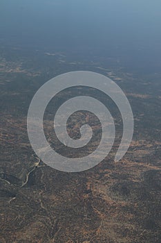 Aerial photography-Birds Eye View of of southern, eastern and south eastern Ethiopia including Wabe Shebele River and Valley