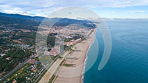 Aerial photography of Canet de Mar, Spain photo