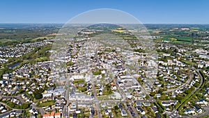 Aerial photography of Carquefou city in Loire Atlantique