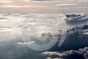 Aerial photography with clouds