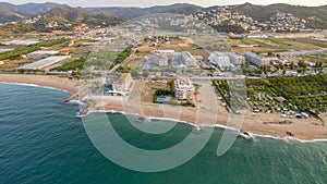 Aerial photography with drones over benidorm resort photo