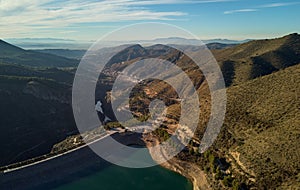 Aerial photography Embalse de Canales Reservoir photo