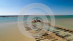 Aerial photography of Fort Louvois in Charente Maritime