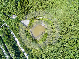 Aerial photography of magnificent scenery of blue sky and green mountains at Kunlun Pass in Nanning, Guangxi, China