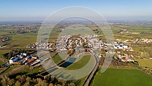 Aerial photography of Mormaison village in Vendee