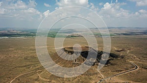 Aerial photography of natural scenery of Ulan hada Volcano Group Chahar Volcano Group in Inner Mongolia, China photo