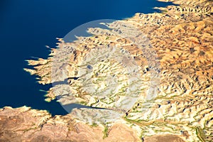 Aerial photography landforms and lake photo
