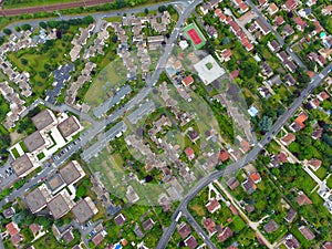 Aerial photography of a residential area in Andresy