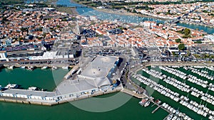 Aerial photography of Saint Gilles Croix de Vie in Vendee photo