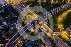 Aerial photography of Viaducts in the city