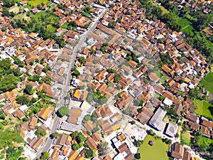 Aerial photography a view of mapping a densely populated residential area