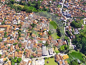 Aerial photography a view of mapping a densely populated residential area