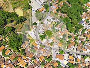 Aerial photography a view of mapping a densely populated residential area