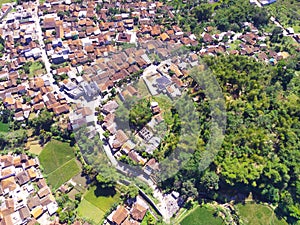 Aerial photography a view of mapping a densely populated residential area