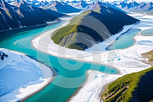 aerial photos of Alaska. photo