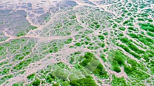 Aerial photos of MangYa jadeite lake