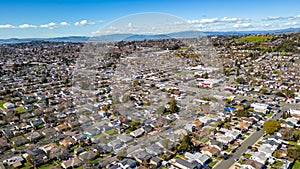 Aerial photos over a community in Vallejo, California