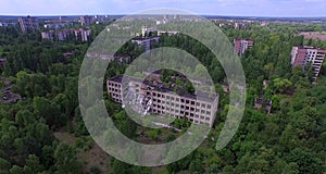 Aerial picture. Aerial. Chernobyl Disaster Exclusion Zone The Abandoned City of Pripyat near Chernobyl, Ukraine.