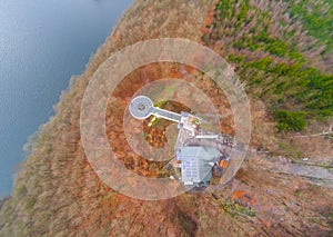 Aerial picture of the Biggesee in North-Rhine Westfalia in Germany