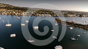 Aerial picture image of Noosa Boat Moorings