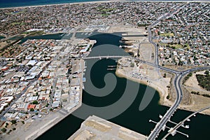 Aerial port adelaide city