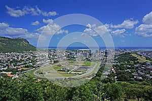 Aerial Port Louis Mauritius sykyline