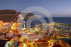 Aerial of Puerto de Mogan, Gran Canaria, Spain photo