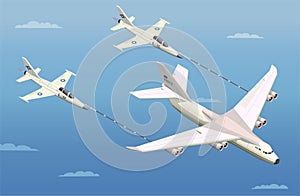 Aerial Refuelling Isometric Composition