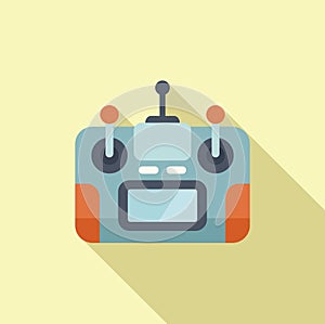 Aerial remote control icon flat vector. Drone vehicle