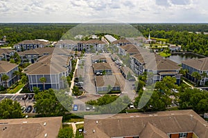 Aerial residential apartments Orlando Florida housing