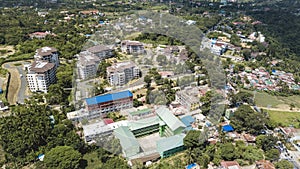 Aerial of residential developments and condominiums in Tagaytay city