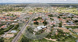 Aerial residential gaborone city