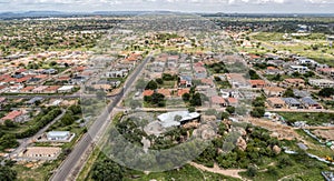 Aerial residential gaborone city photo