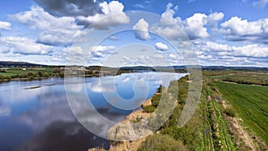 Aerial of the River Foyle