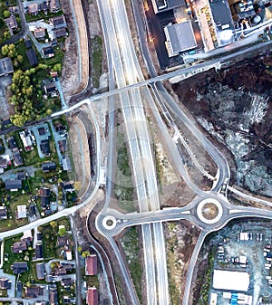 Road junctions under construction photo