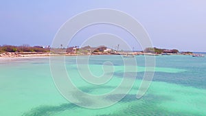 Aerial from Rogers beach on Aruba island