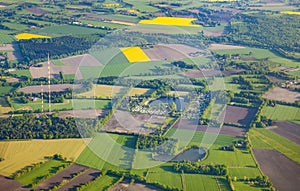 Aerial of rural landscape near Bremen