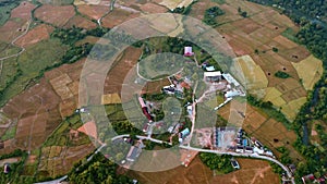 Aerial rural landscape view