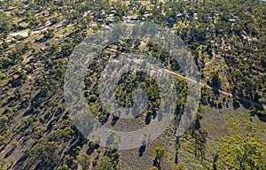 Aerial Of Sapphire Mining Leases On The Gemfields Queensland Australia