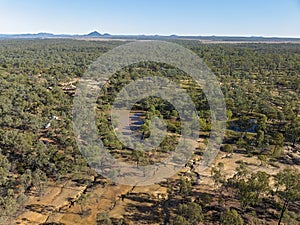 Aerial Of Sapphire Mining Leases On The Gemfields Queensland Australia