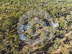 Aerial Of Sapphire Mining Leases On The Gemfields Queensland Australia