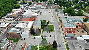 Aerial scene of Aylmer, Ontario, Canada 4K