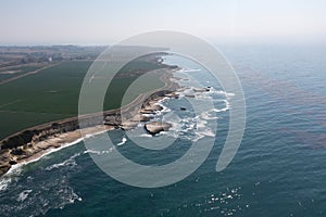 Aerial of Scenic Coast Near Santa Cruz, California