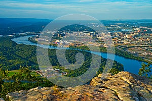 Aerial scenic view of Chattanooga