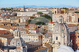 Aerial scenic view of Rome, Lazio, Italy