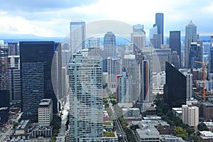 Aerial of the Seattle, Washington city center