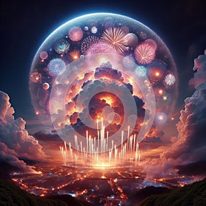 71 1. Aerial shells_ Large, spherical fireworks that e