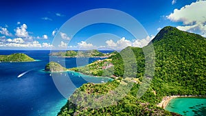Aerial Shoot - French Caribbean Islands of Guadeloupe: Basse-Terre, Les Saintes, Marie-Galante, La Desirade, Grande-Terre photo