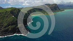 Aerial Shoot, Hawaii, Island Oahu, Makapuu Point, Makapuu Beach, Pacific Ocean, Waimanalo Bay