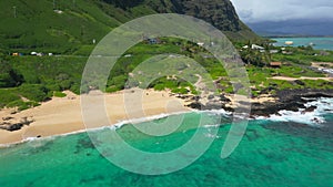 Aerial Shoot, Island Oahu, Hawaii, Makapuu Beach, Pacific Ocean, Makapuu Point, Waimanalo Bay